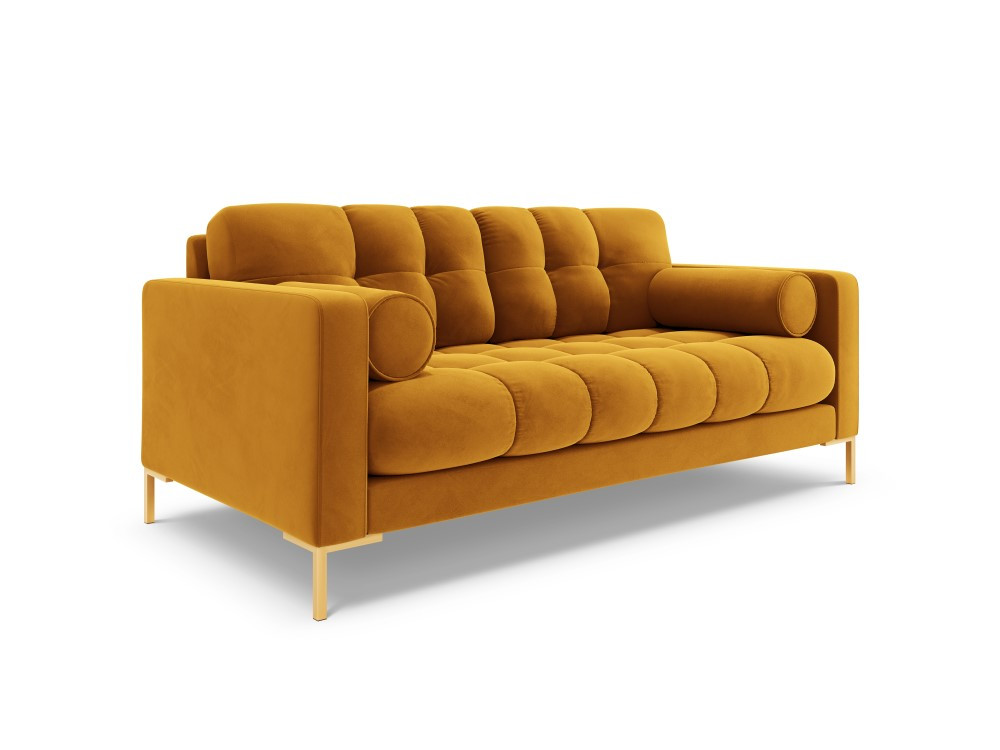 Poze Canapea Bali 2 locuri velvet/picioare gold – L152 x l92 x h75
