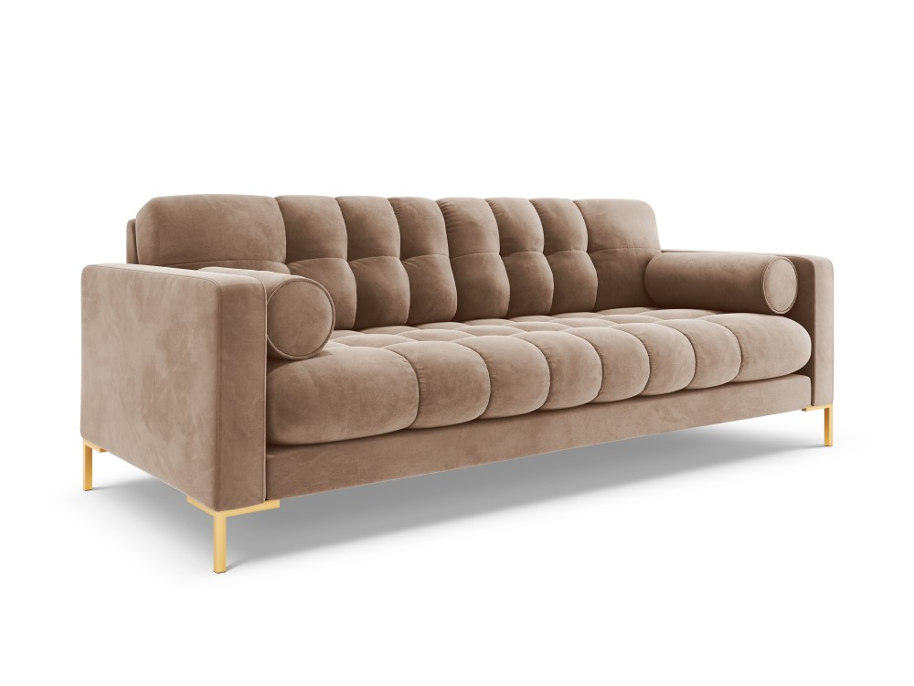 Poze Canapea Bali 3 locuri velvet/picioare gold – L177 x l92 x h75
