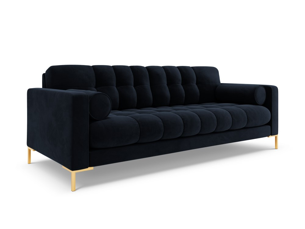 Poze Canapea Bali 3 locuri velvet/picioare gold – L177 x l92 x h75