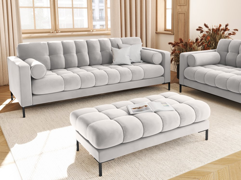 Poze Canapea Bali 3 locuri velvet/picioare negre – L177 x l92 x h75