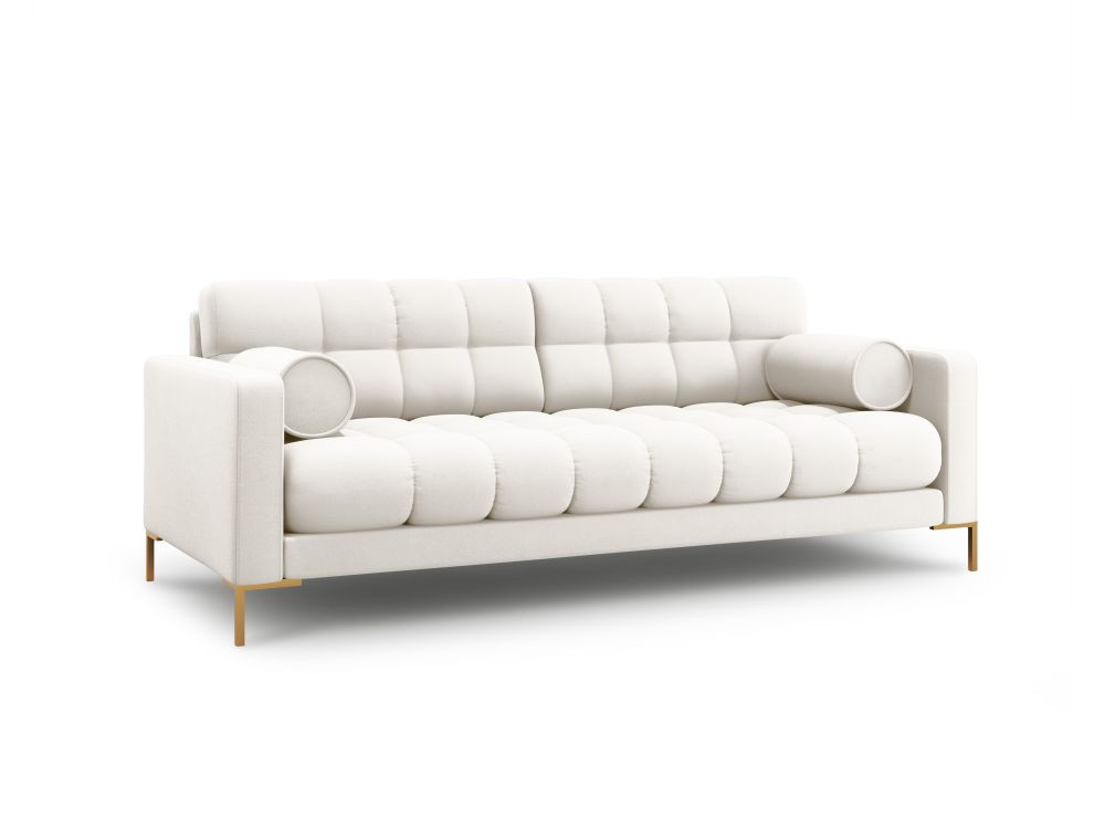 Poze Canapea Bali 4 locuri stofa/picioare gold – L217 x l92 x h75