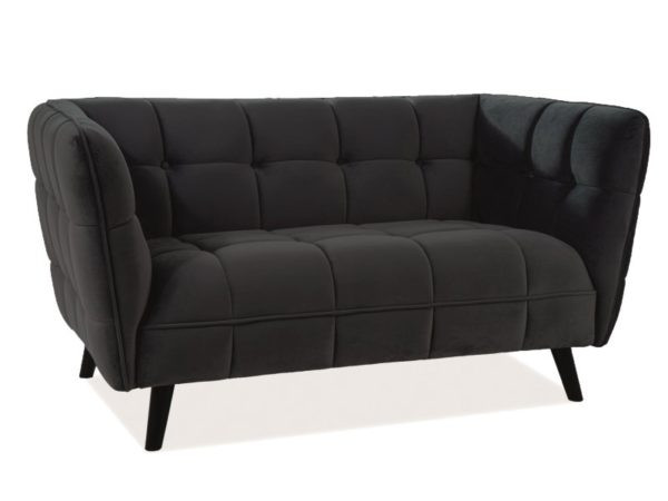 Canapea castello 2 velvet negru blu19/wenge