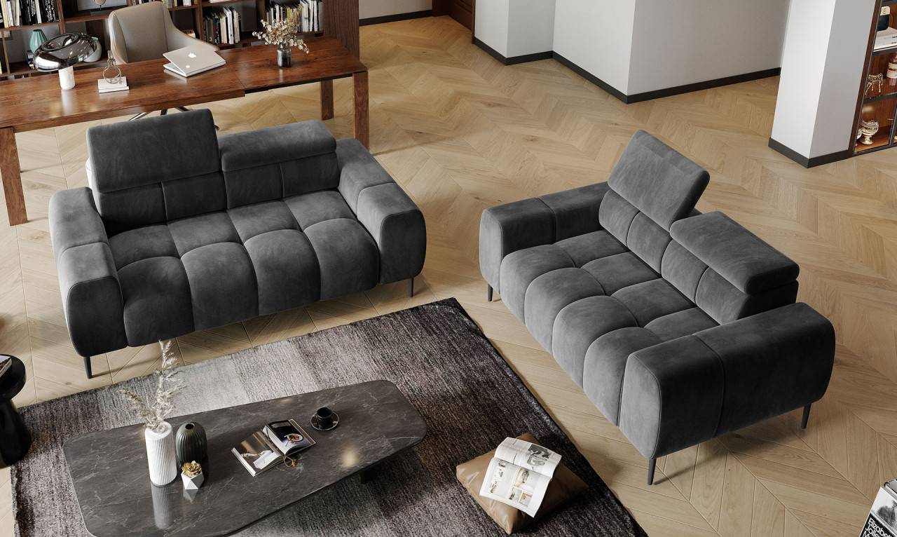 Poze Canapea Plaza 2 cu tetiere reglabile - L192 x l105 x h99 cm