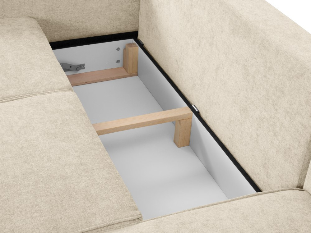 Poze Canapea tapitata Fano 3 locuri picioare gold – L233 x l102 x h89 cm