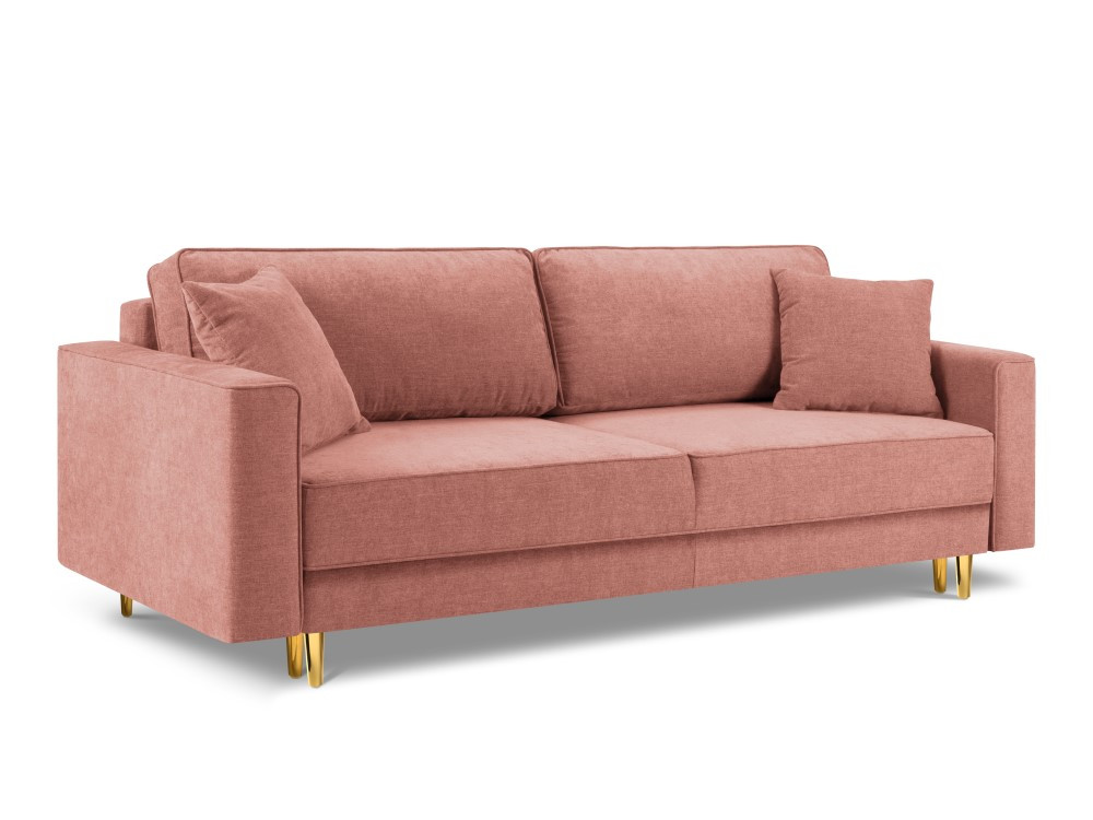 Poze Canapea tapitata Fano 3 locuri picioare gold – L233 x l102 x h89 cm