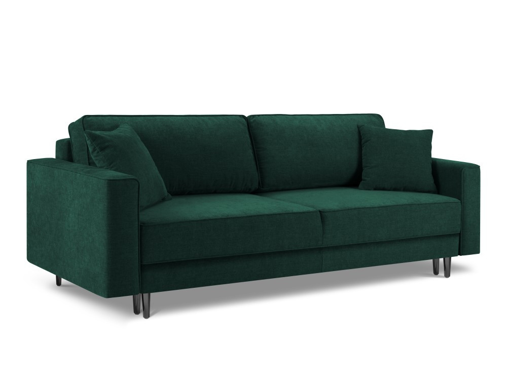 Poze Canapea tapitata Fano 3 locuri picioare negre – L233 x l102 x h89 cm