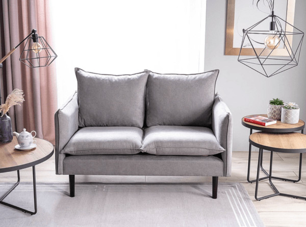 Poze Canapea tapitata Flora Velvet – Gri