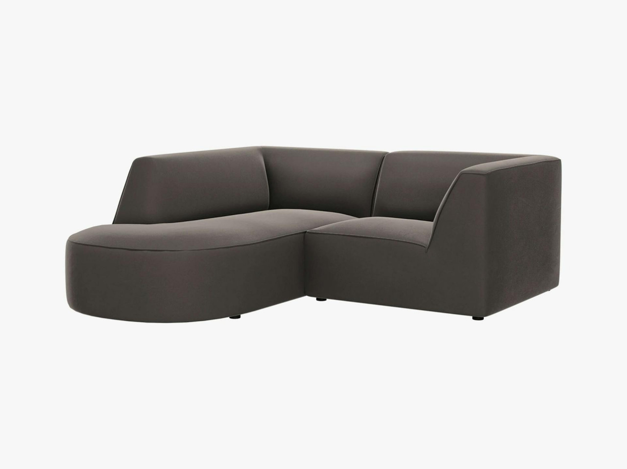 Poze Coltar 3 locuri rotund Ruby catifea L186 cm