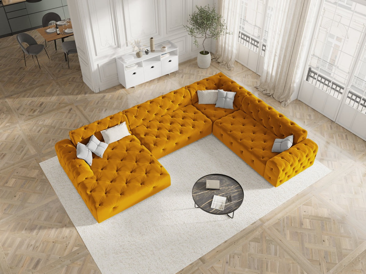 Poze Coltar 6 locuri Candice catifea L334 cm