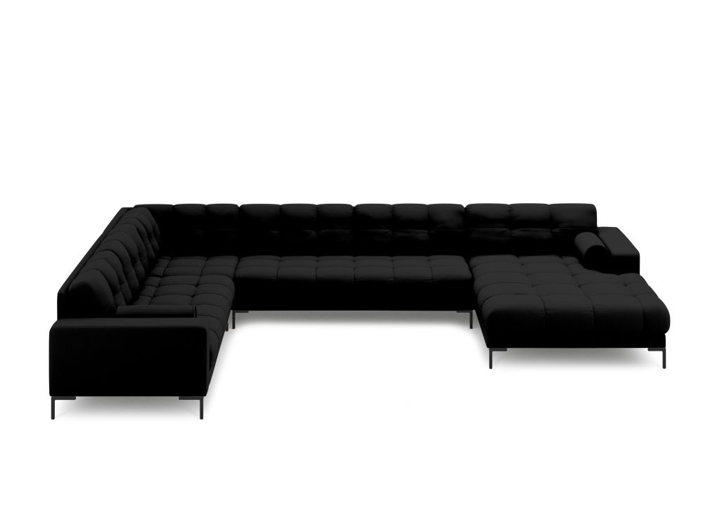 Poze Coltar 7 locuri Bali U tapitat/picioare negre – L327 x l256 x h75