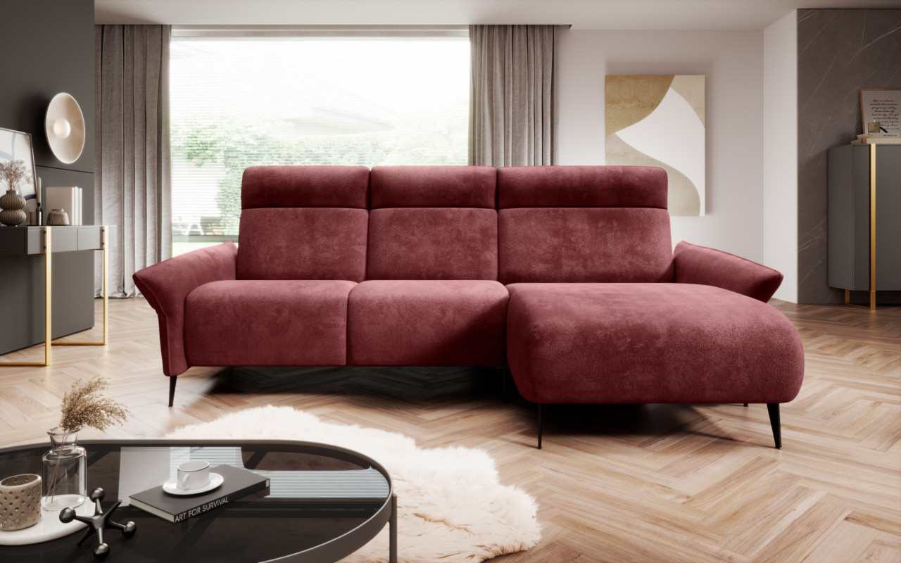 Poze Coltar cu recliner electric Stelvio mini L286 cm