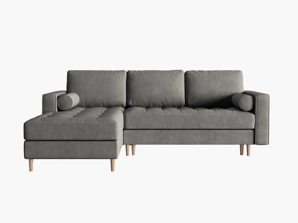 Poze Coltar extensibil 5 locuri Gobi catifea L240 cm