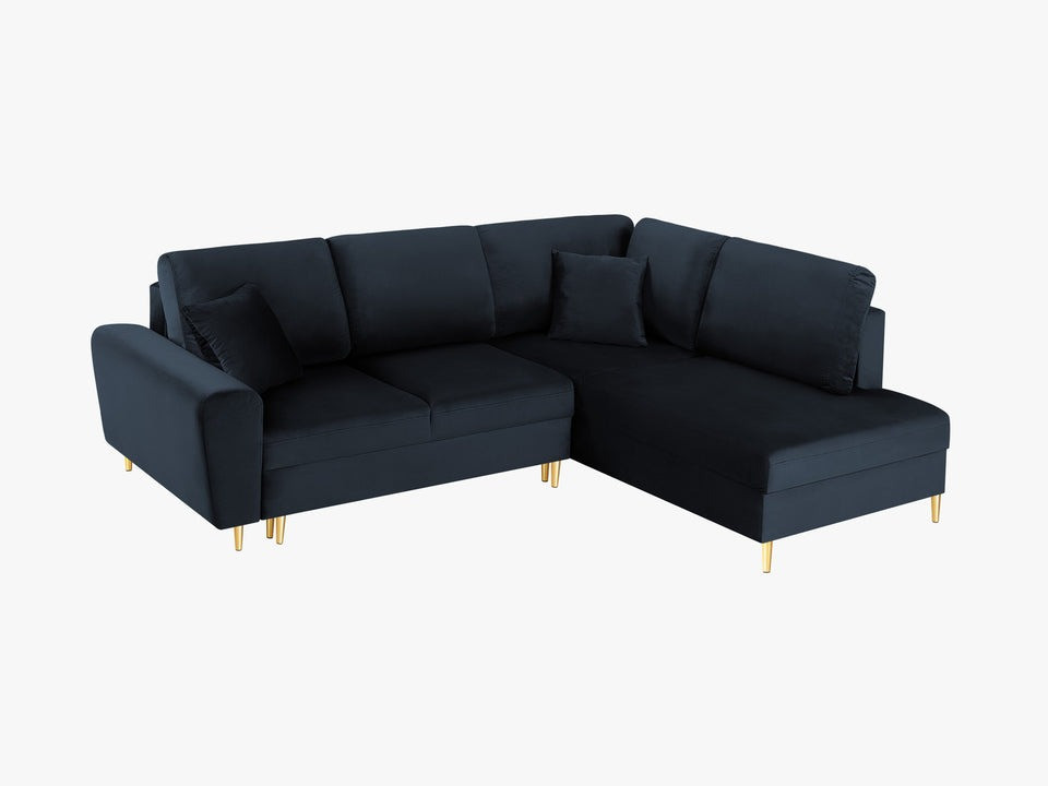 Poze Coltar extensibil 5 locuri Moghan catifea L243 cm