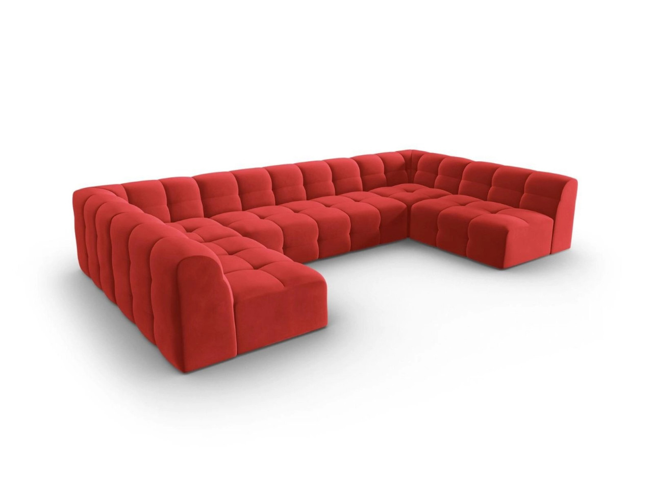 Poze Coltar panoramic 7 locuri velvet Kendal