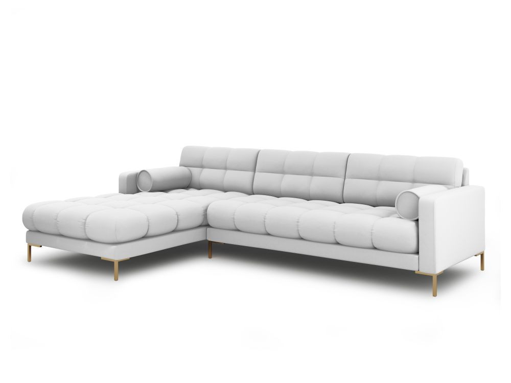 Poze Coltar tapitat Bali 5 locuri picioare gold – L293 x l185 x h75