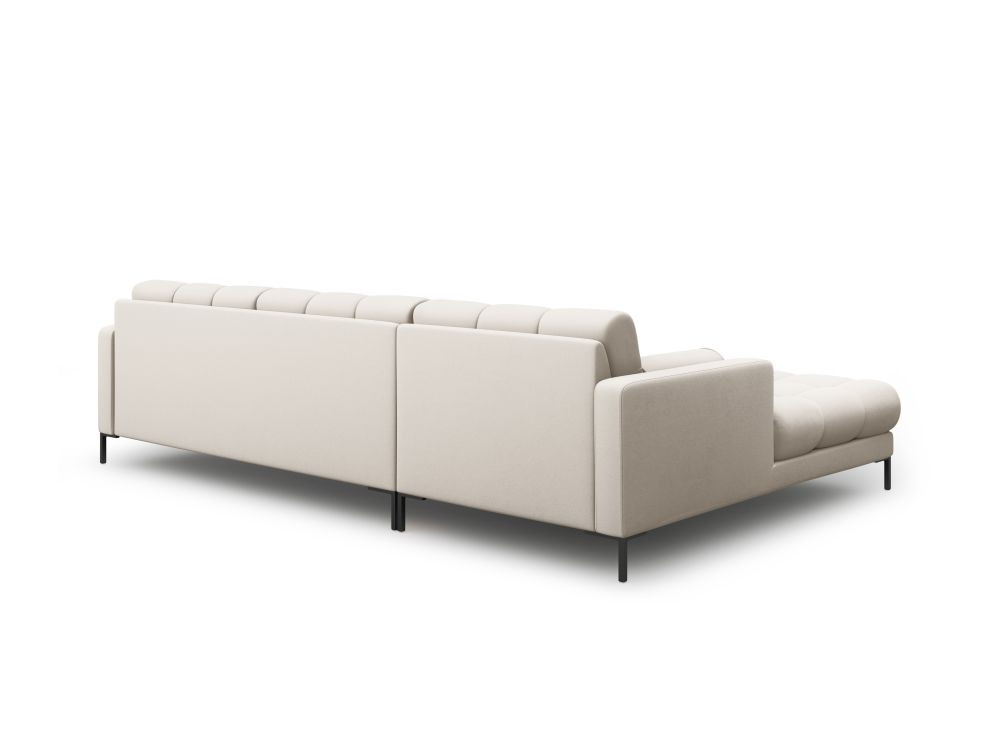 Poze Coltar tapitat Bali 5 locuri stofa/picioare negre – L293 x l185 x h75