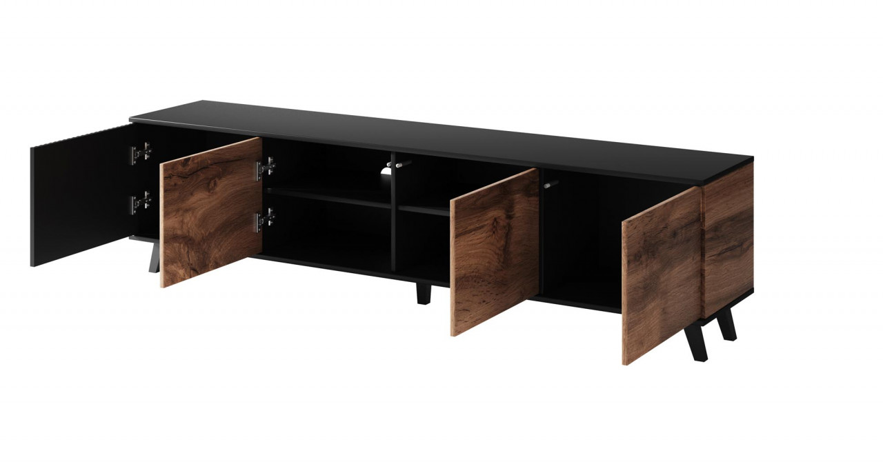 Poze Comoda TV Random RTV-3 stejar wotan/negru