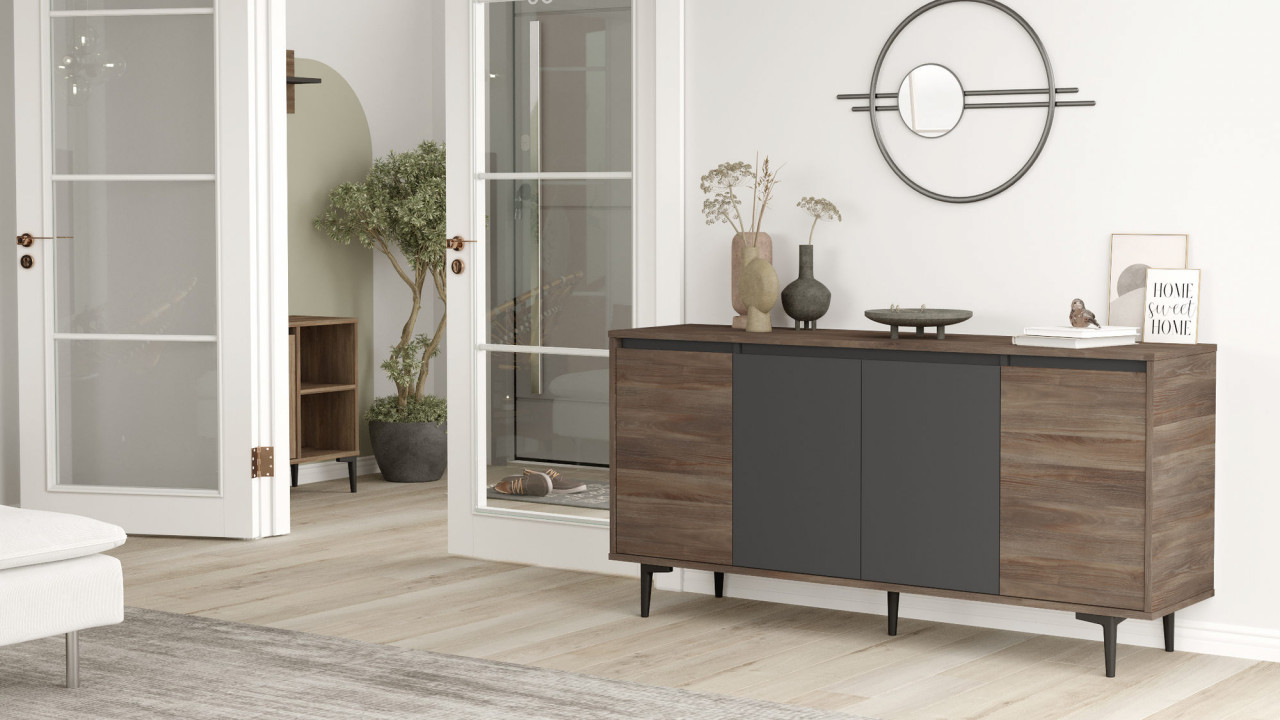 Poze Consola AR3 - CA maro/antracit - L160 cm- H78,6 cm