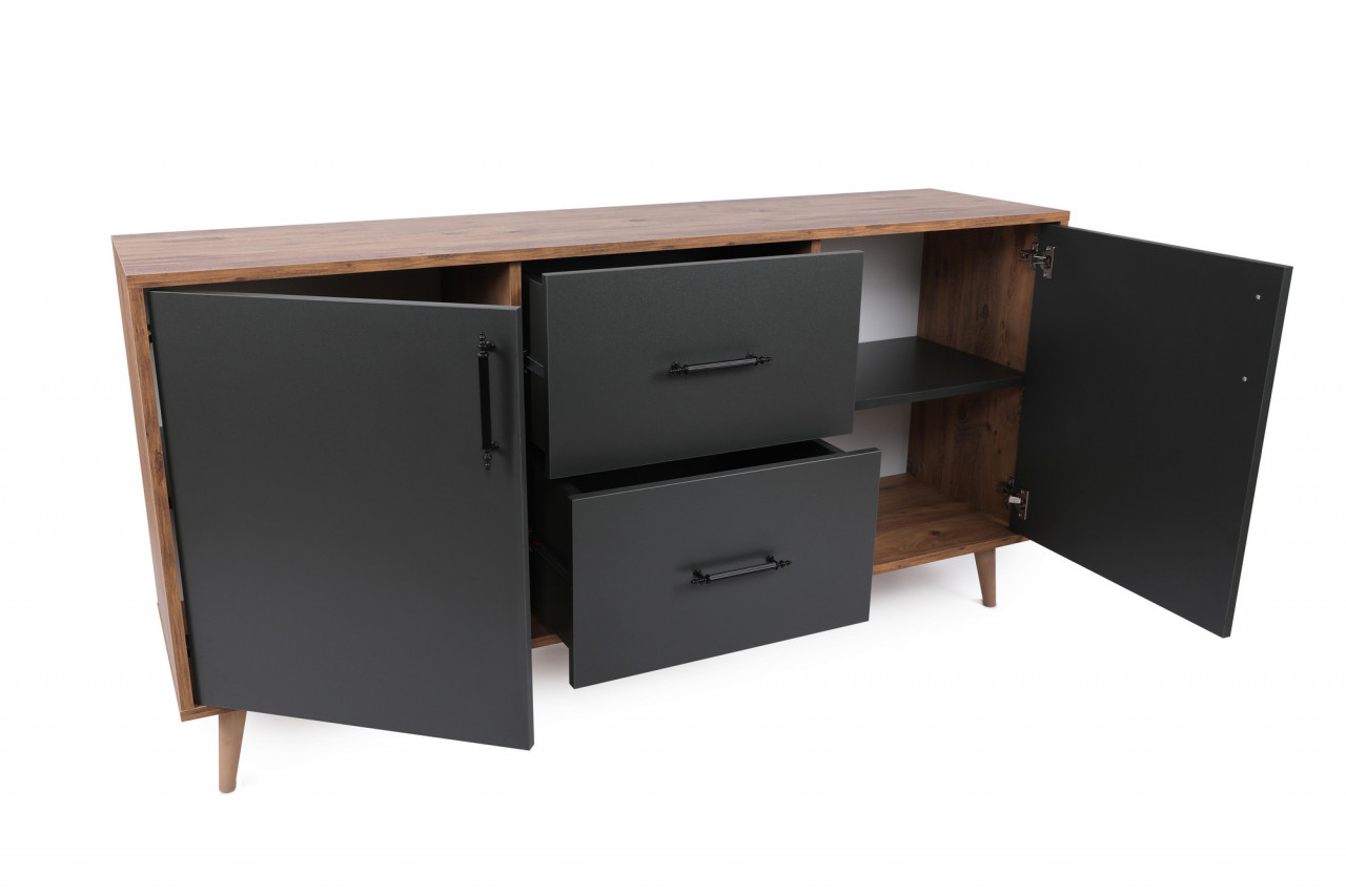 Poze Consola Cordoba din lemn cu sertare - L160 cm - H77 cm