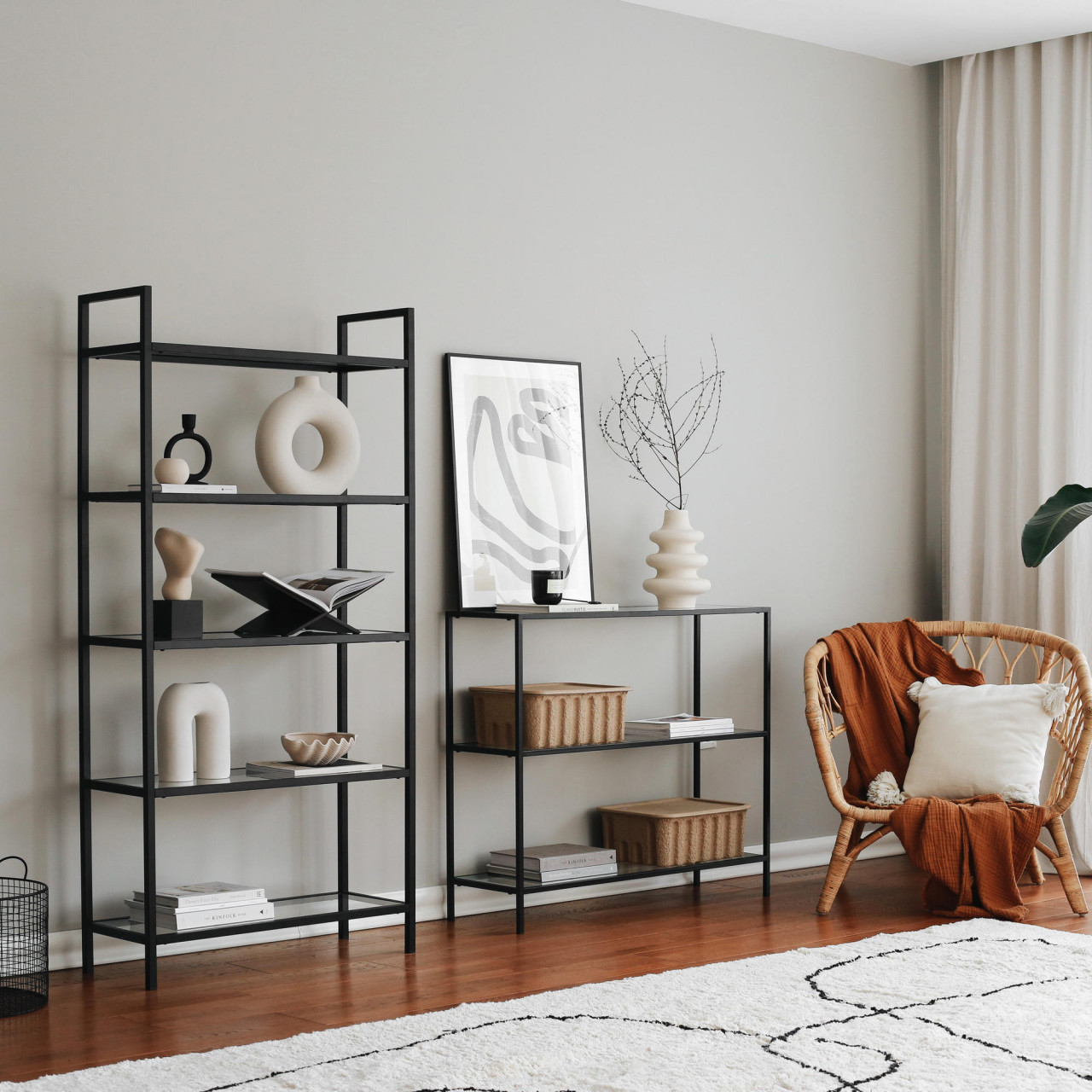 Poze Consola D100 sticla+metal L100 cm - H85 cm