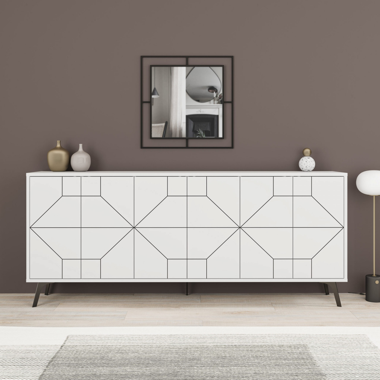 Poze Consola Dune alba- L183 cm -H 77,4 cm