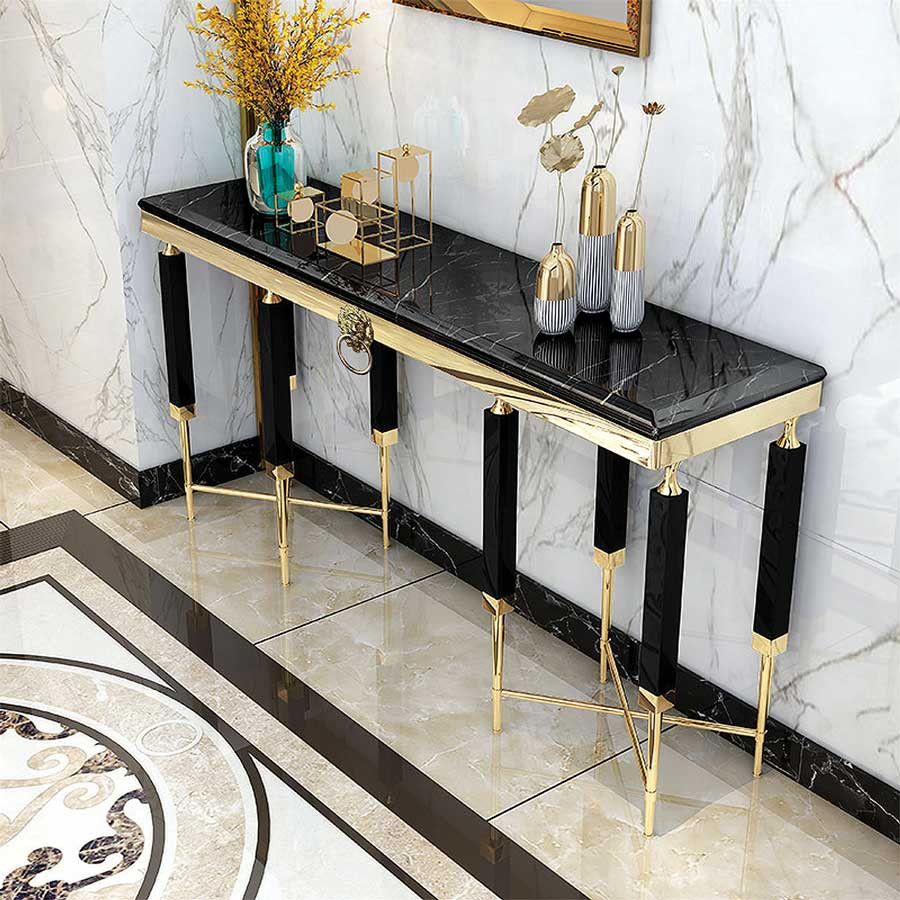 Poze Consola Monaco negru/gold – H85 cm