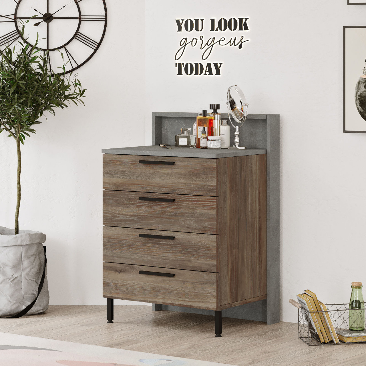 Poze Dulap HM6 - CG MDF L63,6 cm - H90 cm