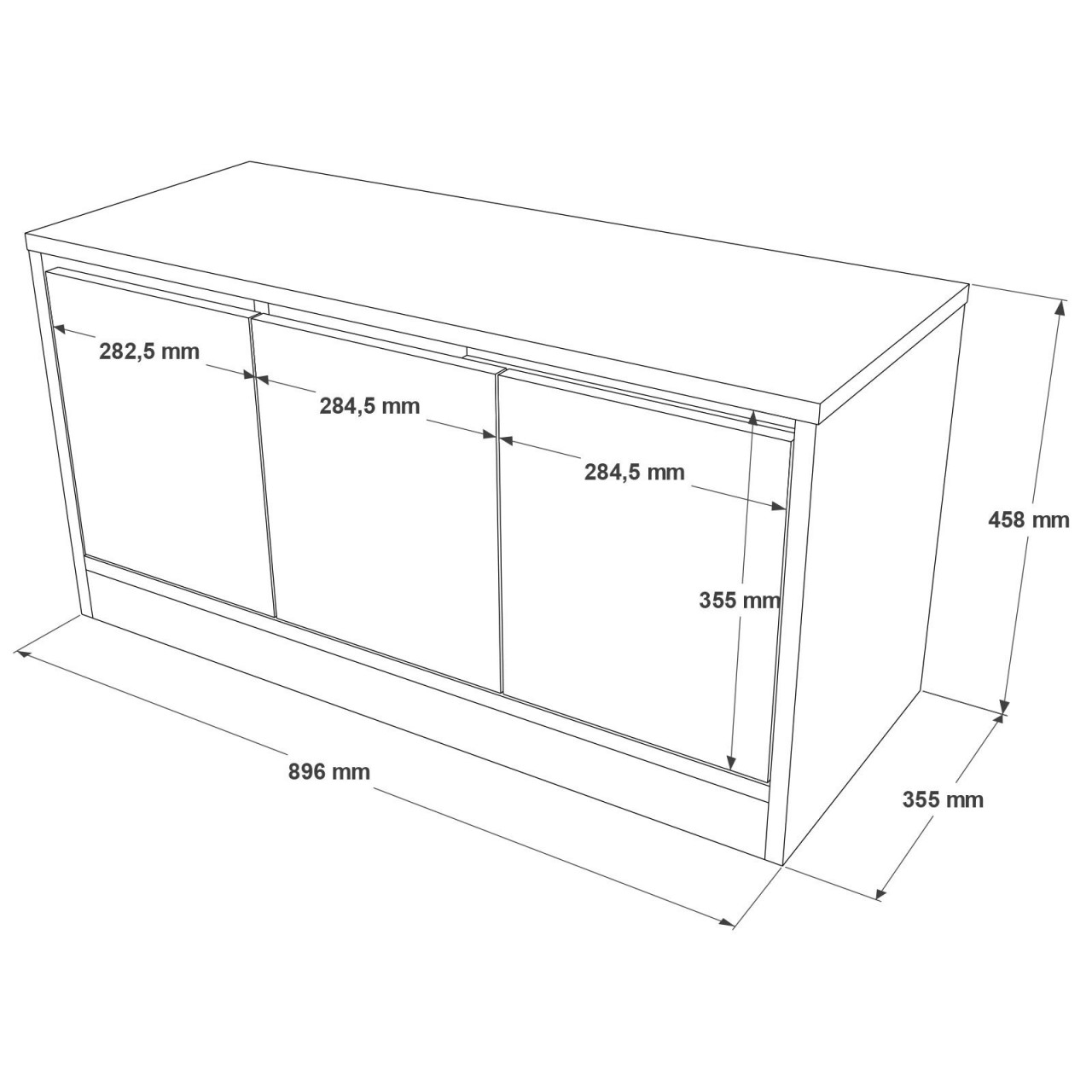 Poze Dulap MDF de incaltaminte MR2 - KE stejar L89,6 cm - H45,8 cm