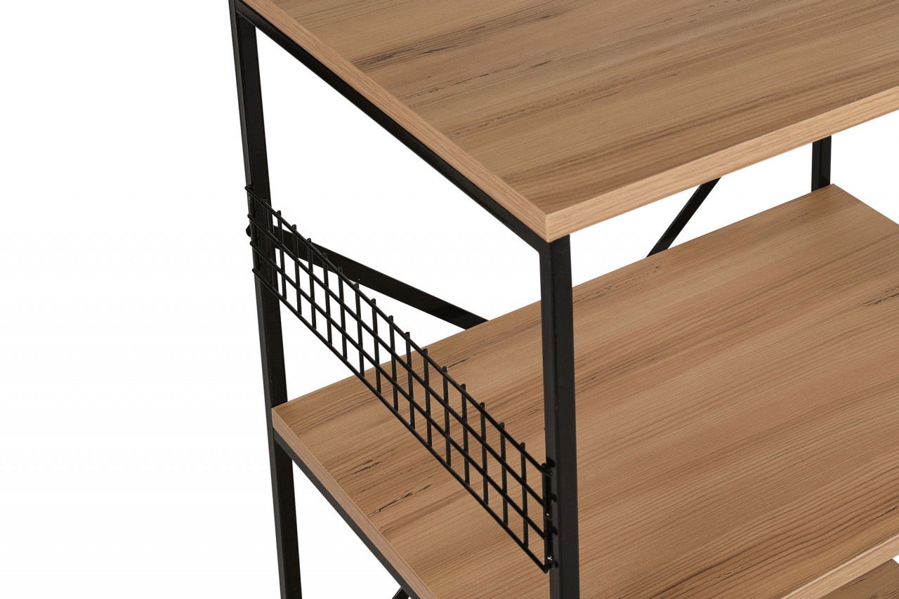 Poze Dulap MDF multifunctional Anemon negru/pin L60 cm - H124 cm