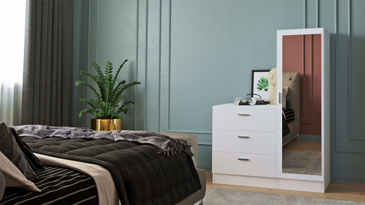 Poze Dulap MDF multifunctional CC6-W L100 cm - H140 cm