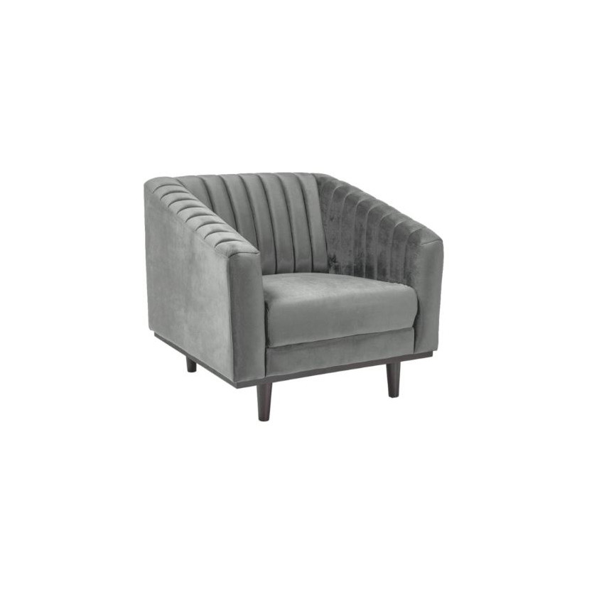 Poze Fotoliu catifea Asprey 1 gri - H 78 cm