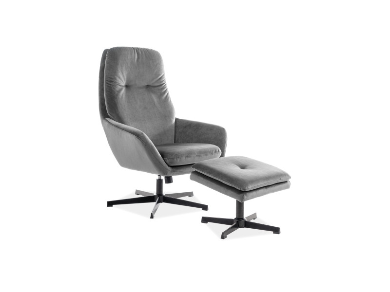Poze Fotoliu de relaxare Ford Velvet Gri