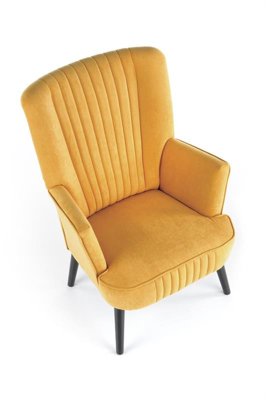 Poze Fotoliu Delgado velvet mustariu – H100 cm
