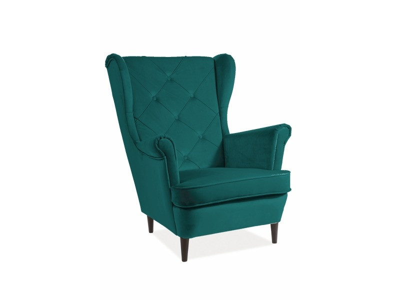 Fotoliu lady velvet verde blu78/wenge