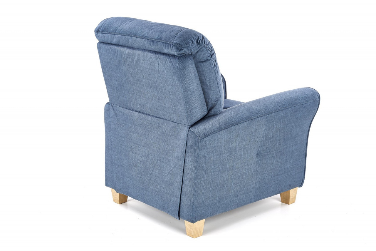Poze Fotoliu recliner tapitat Bard bleumarin - H 102-76 cm