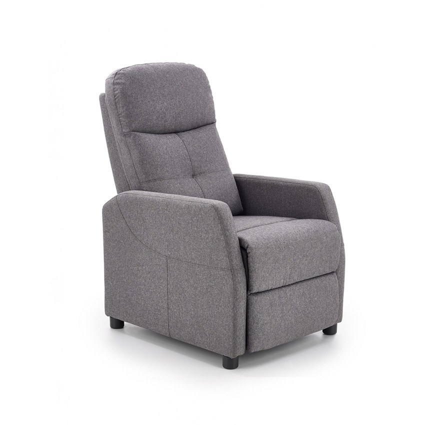 Fotoliu recliner tapitat felipe gri - h103 cm