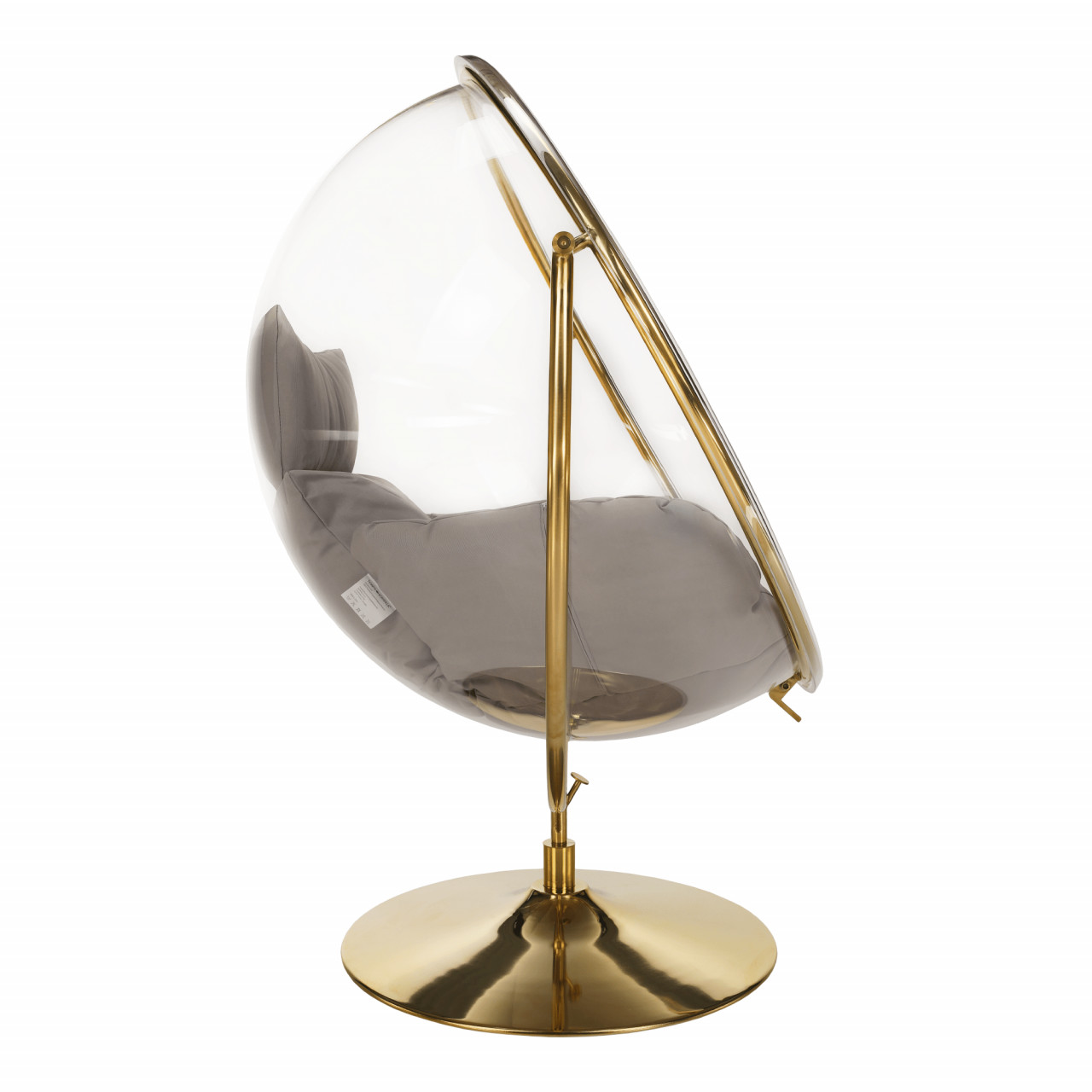 Poze Fotoliu suspendat cu suport Bubble Tip2 transparent/auriu/gri