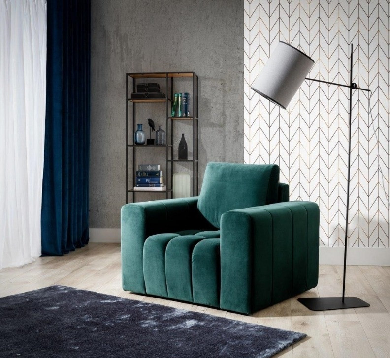 Poze Fotoliu tapitat Lazaro – L108 x l89 x h85 cm
