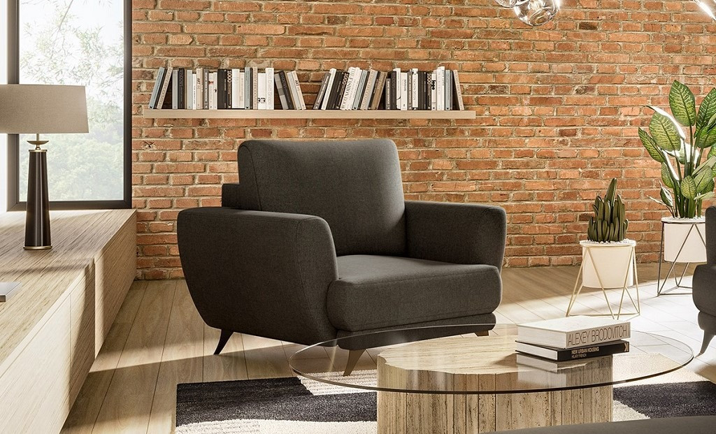 Poze Fotoliu tapitat Megis – L102 x l94 x h87 cm