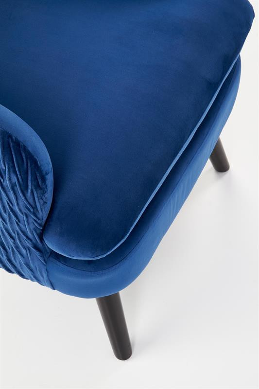 Poze Fotoliu tapitat Ravel Velvet albastru – H100 cm