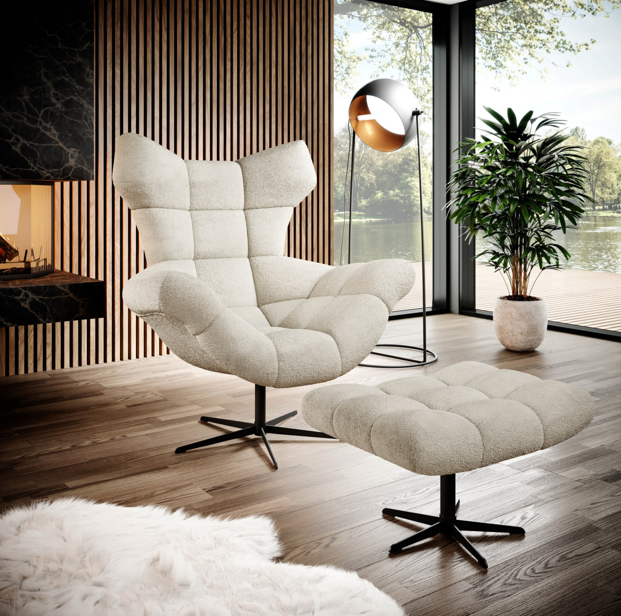 Poze Fotoliu tapitat Sensi - H119 cm