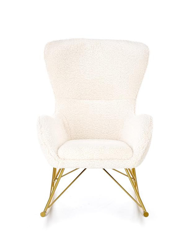 Poze Fotoliu tip balansoar Liberto crem/gold - H106 cm