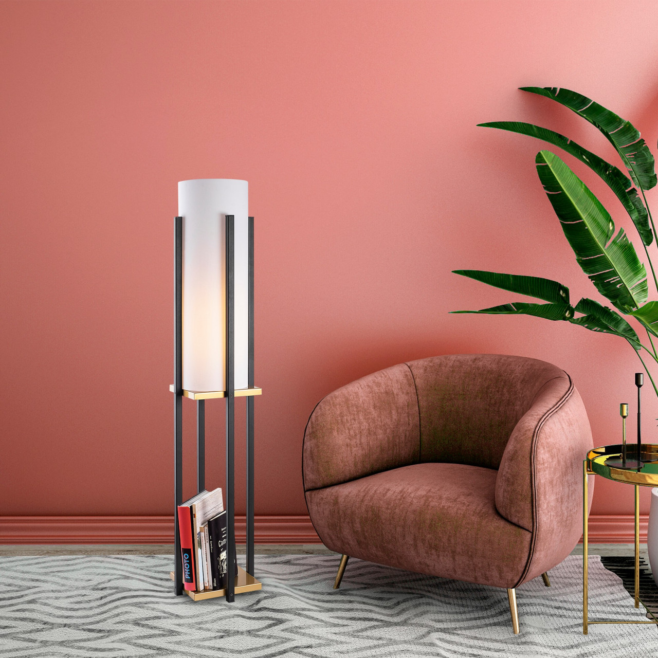 Poze Lampadar 7129 negru/auriu