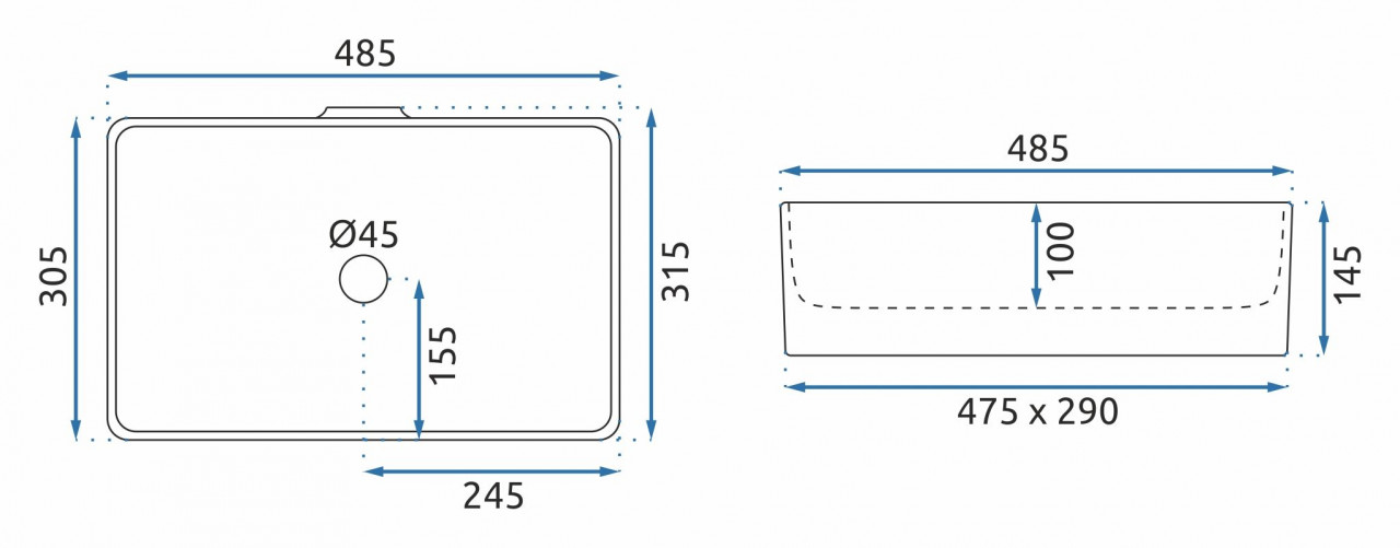 Poze Lavoar Berta alb L48,5 cm