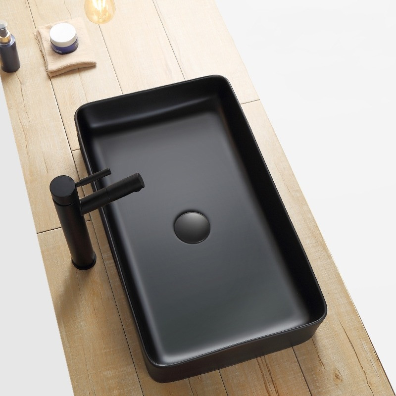Poze Lavoar Denis ceramica sanitara negru mat