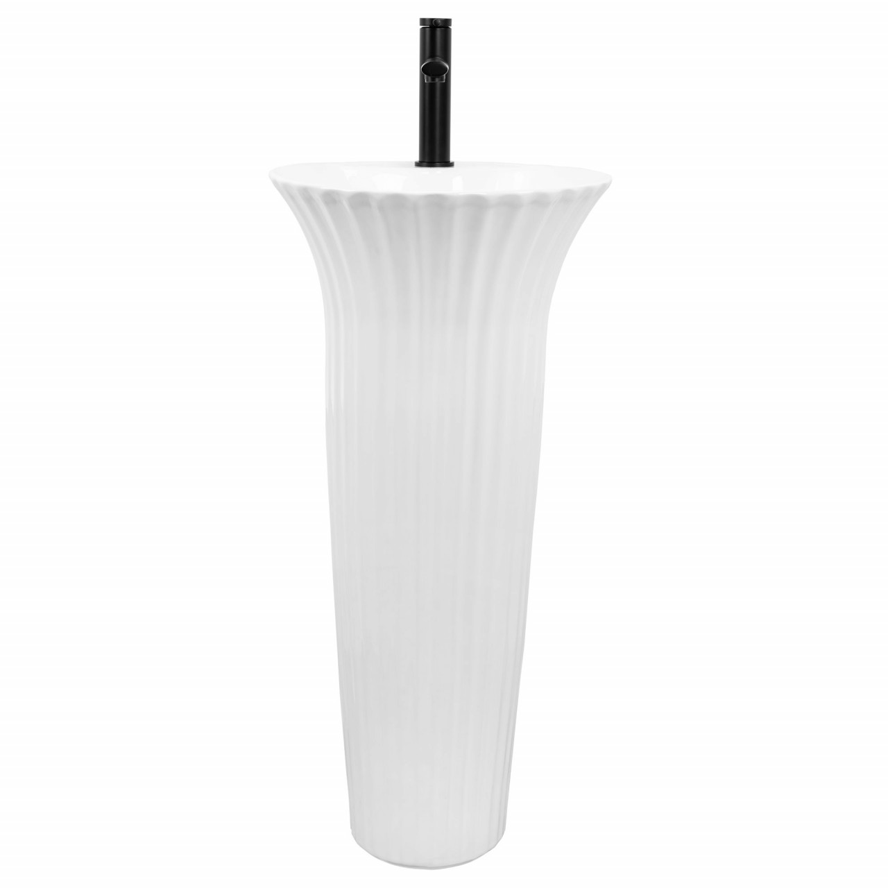 Poze Lavoar freestandind ceramic Hope alb H84 cm