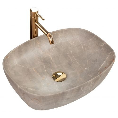 Poze Lavoar Freja Marmura Beige ceramica sanitara - 51 cm