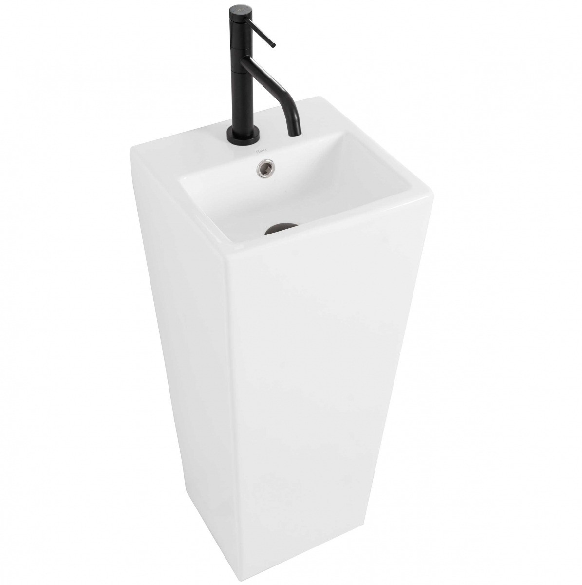 Poze Lavoar Kamila freestanding alb ceramica sanitara - H82 cm