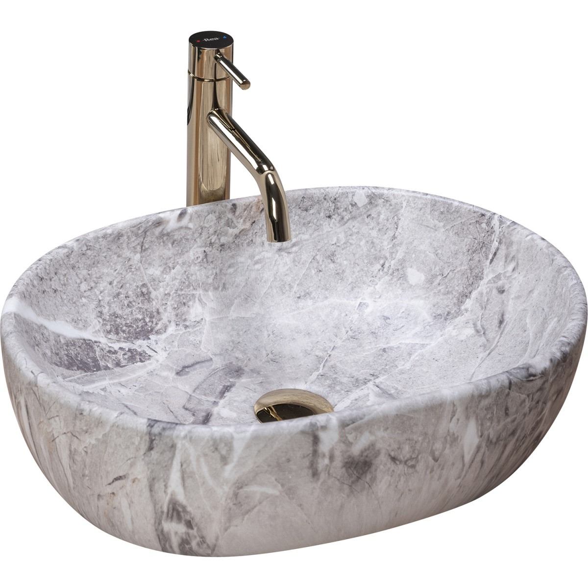 Poze Lavoar Lara Stone ceramica sanitara - 48,5 cm