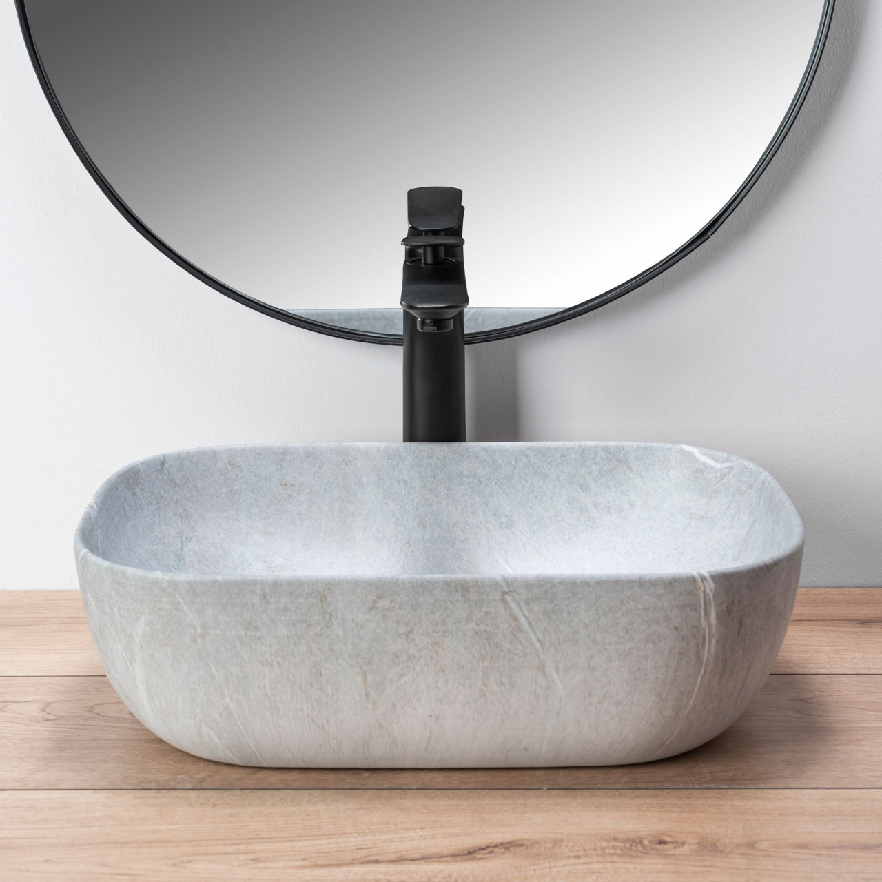Poze Lavoar Livia Grey ceramica sanitara – 46,5 cm